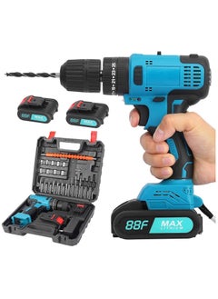 اشتري 28Pcs Electric Screwdrivers 21V Cordless Drill Driver,  Combi Drills with 2Pcs 1500 mAhLithium Batteries, 45Nm Max Electric Drill في السعودية