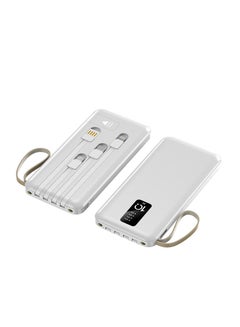 Buy Fast Charging Mini Mobile Phone Portable Charging Bank: Portable with Line, Large 20000mAh Capacity, Digital Display Power Bank for Outdoor Use in Saudi Arabia