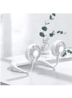Buy Rechargeable Neck Fan with 3 Speed Modes in Saudi Arabia