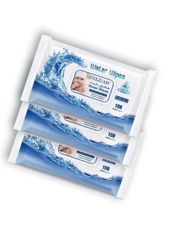 اشتري 99% Water Ultra-Mild Original Baby Wipes For Sensitive Skin  Fragrance-Free, 3 Packs Of 100 Wipes, 300 Wipes2+1Free في السعودية
