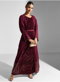 Buy Shimmer Dress With Abaya & Sheila in Saudi Arabia