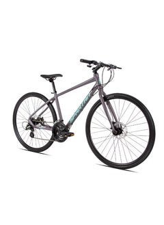 اشتري Spartan 700c Dolomite Fitness Bike | Lightweight Frame Alloy Road Bicycle | Shimano Shifters & Rear Derailleur | 24 Speed Cycle | Stone Grey | Frame Size Large في الامارات