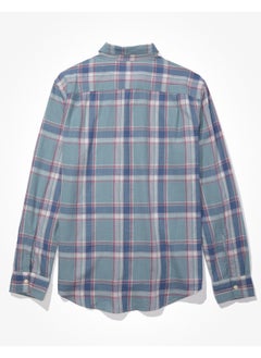 Buy AE Super Soft Everyday Plaid Button-Up Shirt in Saudi Arabia