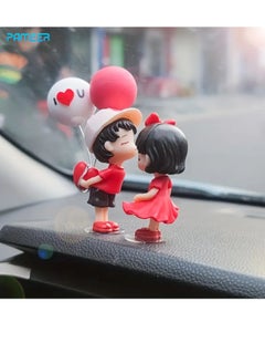 Buy Lovely Car Couple Car Ornament Car Interior Center Console Decoration, Cute Couple Car Dashboard Decor, Cartoon Car Dashboard Decorations with Balloon Car Fashion in UAE