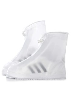 اشتري 2 Pairs Rain Shoes Cover Non Slip Waterproof Shoe Covers Reusable Shoe Protectors Covers High Top Snow Boots Galoshes Overshoes for Men Women في الامارات