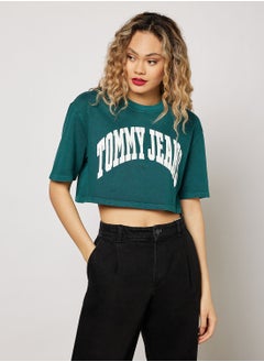 اشتري Logo Oversized Crop T-Shirt في الامارات