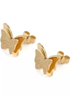 Buy Beautiful Butterfly Earring Pair For Women's | Gold 24K | Material Silver 925 in UAE