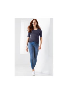 Buy Women Regular Fit Washed Stretchable Jeans, Blue in UAE