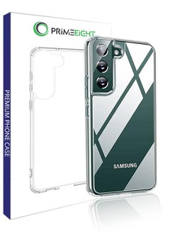 Buy PRIMEEIGHT Transparent Crystal Clear Samsung S22 Case Shockproof Curved Edges case HD Clear Anti Scratch S22 protective case in Saudi Arabia