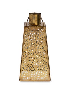 Buy Mehal Lantern, Gold & Clear - 14.5x14.5x31 cm in UAE