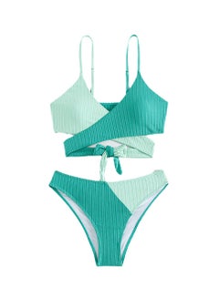 Buy Bikini swimsuit contrasting style straps beach vacation bikini in Saudi Arabia