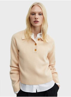 Buy Polo Neck Knitted Sweater in UAE