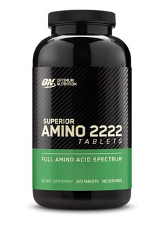 Buy Optimum Nutrition Superior Amino 2222 Tabs Aqs - 320 Count in Saudi Arabia