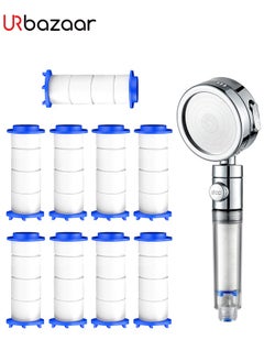 اشتري 6 Pcs Showerhead Filter PP Cotton Cartridge Filter High Pressure Handheld Showerhead Filter for High Pressure Shower Sets في الامارات