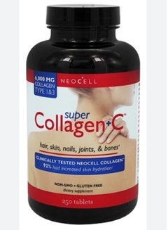 Buy Super Collagen Plus Vitamin Supplement 6000 mg 250 tablets in Saudi Arabia