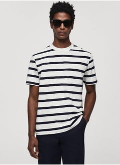 Buy Striped Crew Neck T-Shirt in UAE