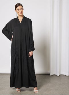 Buy V Neck Plain Abaya in Saudi Arabia