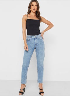 Buy High Waist Mom Jeans in Saudi Arabia