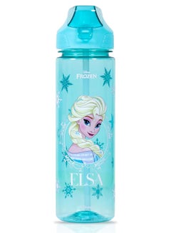 Buy Disney Frozen Princess Elsa 2-In-1 Tritan Water Bottle Baby Green 650ml in Saudi Arabia