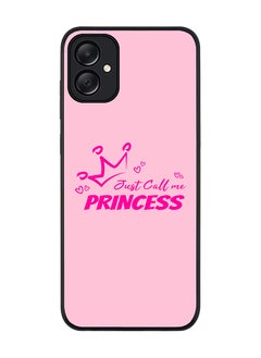 اشتري Rugged Black edge case for Samsung Galaxy A05, Slim fit Soft Case Flexible Anti Drop TPU Gel Thin Cover- Just call me princess في الامارات