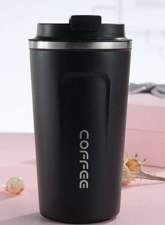 Buy Stainless Steel 304 Vacuum Coffee Mug, Travel Coffee Mug, Vacuum Insulation, Cold and Leakproof, for Office/travel Black in Saudi Arabia
