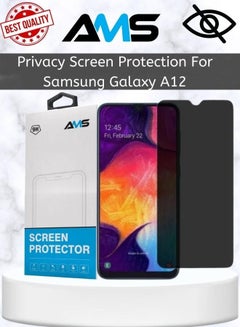 Buy Tempered glass screen protector for privacy and protection for Samsung Galaxy A12 in Saudi Arabia