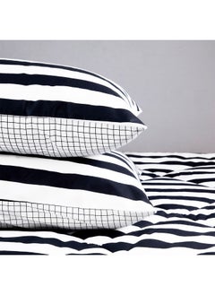 اشتري Malta 3-Pieces Stripe Printed Cotton Queen Comforter Set 240 x 200 cm في الامارات