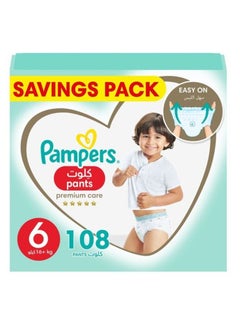 Buy Pampers Premium Care Pants Diapers Size 6 >16kg 108 Diapers in UAE