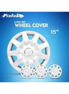 Buy 15 Inch Wheel Hubcaps Set of 4 Pcs Automotive Hub Wheel Cap with Universal Snap On Rings Wheel Cover  Pistol WJ 5064 A 15 in Saudi Arabia