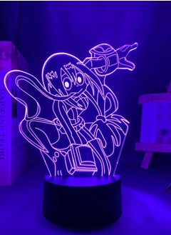 اشتري Acrylic LED Multicolor Night Light My Hero Academia Tsuyu Asui 3D Lamp Bedroom Decor Gift في الامارات