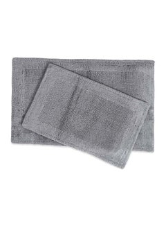 اشتري 2- Piece Ultra Spa Reversible Bath Mat Set, Grey في الامارات