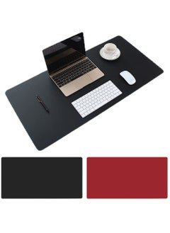 Buy COOLBABY Multifunctional Office Desk Pad, Ultra Thin Waterproof PU Leather Mouse Pad, Dual Use Desk Writing Mat for Office/Home(80*40 CM，Red+Black) in Saudi Arabia