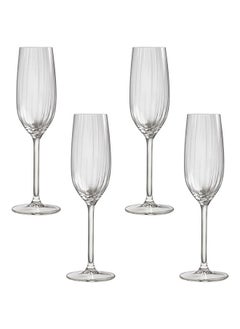 Buy Royal Leerdam Plisse Champagne Glass Set 210ml in UAE