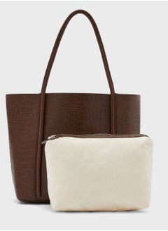 Buy Croc Effect Shiny Tote Bag in UAE