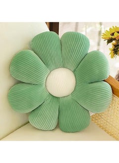 Buy Sweet Daisy Flower Pillow, Flower Shaped Throw Pillow Flower Floor Pillow Soft Seating Cushion Room Decor Plush Pillow for Bedroom, Sofa, Bed, Reading (Green) in UAE