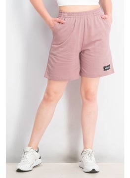 Buy Women Pull,On Brand Logo Short, Mauve in Saudi Arabia