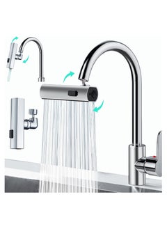 Buy 2023 New Waterfall Kitchen Faucet, 3 in 1 360° Waterfall Kitchen Faucet, Touch Kitchen Faucet, Faucet Extender for Kitchen Sink, Swivel Waterfall Kitchen Faucet for Washing Vegetable Fruit in Saudi Arabia