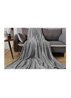 اشتري PAN Home Home Furnishings Ultra Plush Blanket 150X200 cm- Grey في الامارات