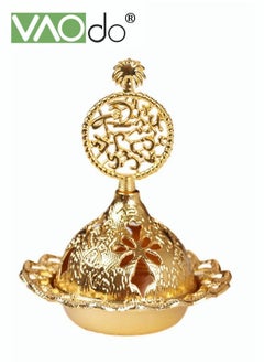 Buy Mini Incense Burner Holder Electroplated Golden Pagoda Shaped Incense Burner Gold in UAE