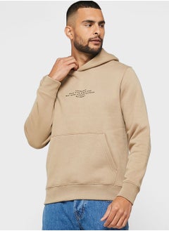 Buy Slogan Print Hoodie in Saudi Arabia