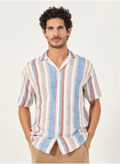 Buy Relaxed Fit Multi Striped Shirt in Saudi Arabia