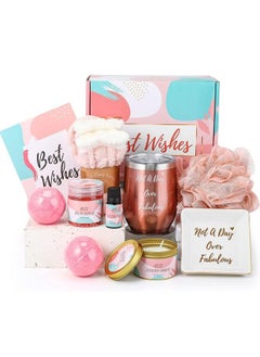 Buy 11PC Scented Candles & Bath Bombs Set,Gifts for Women for Birthday Mother's Day Women's Day,Bubble Bath Set Gifts for Women,Relaxing Spa Gift Set for Women (pink rose) in UAE