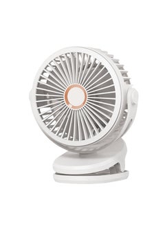 اشتري Fan Quiet Charging Small with Clip 5000mAh USB Desktop Dormitory Electric Mini Car Hand Held Fan في الامارات