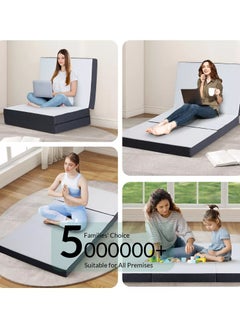 Buy COMFY WHITE FOLDING MEDICATED FOAM PORTABLE MATTRESS 180 X 90 X 7CM MATTRESS in UAE