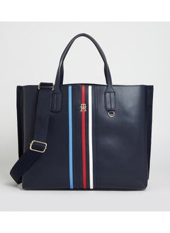 Buy Tommy Hilfiger Iconic Logo Detail Textured Tote Bag\BAGD037 in Egypt