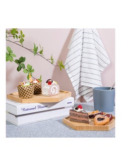 اشتري Aaron Bamboo Tray Natural Bamboo Modern Houseware Serveware L 20x17.3 X H 1.5cm في الامارات