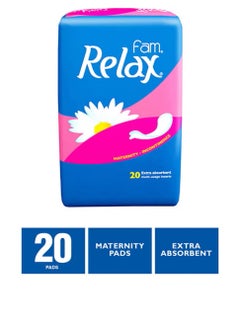 Buy Relax sanitary napkins for women consisting of 20 pieces in Saudi Arabia