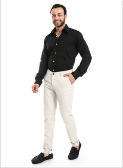 Buy Classic Regular Fit Plain Black Shirt_Black in Egypt