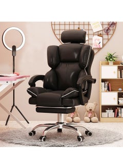 اشتري Comfortable Sedentary Lazy Computer Chair, Leisure Lift Swivel Gaming Chair, Household Lift Swivel Back Sofa Chair(Black) في الامارات