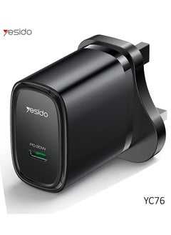 اشتري Yesido YC76 PD 20W USB Type-C شاحن سريع بمنفذ واحد أسود في الامارات